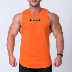 Best reviews of 🎁 Muscle Nation Mens Embroidery Tank - Orange 💯 9 Muscle Nation Mens Embroidery Tank - Orange