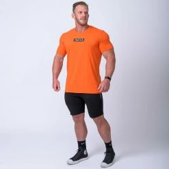 Muscle Nation Mens Embroidery Tee - Orange