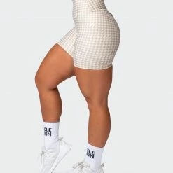 Muscle Nation Everyday Scrunch Bike Shorts - Houndstooth Print 30% EOFY SALE
