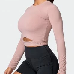 Muscle Nation Half Time Long Sleeve - Fawn Womens