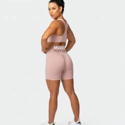 Muscle Nation Womens Strike Bra - Fawn