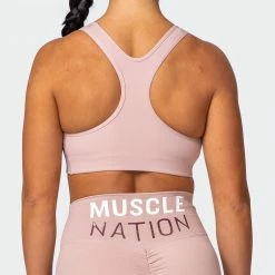 Muscle Nation Womens Strike Bra - Fawn