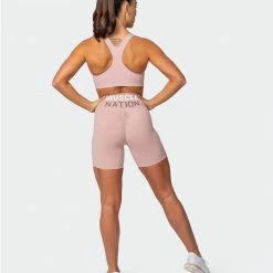 Muscle Nation Womens Strike Bra - Fawn