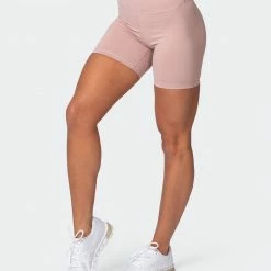 Muscle Nation Prize Fighter Bike Shorts - Fawn W/ White & Wine Womens