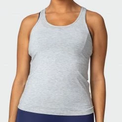 Muscle Nation Focus Tank - Light Grey Marl