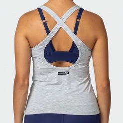 Muscle Nation Focus Tank - Light Grey Marl