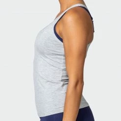 Muscle Nation Focus Tank - Light Grey Marl