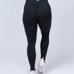 Muscle Nation Signature Full Length Scrunch Leggings - Black