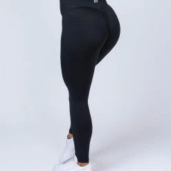Muscle Nation Signature Full Length Scrunch Leggings - Black