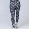 Muscle Nation Signature Full Length Scrunch Leggings - Black Leopard Scrunch Bum