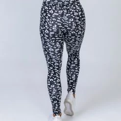 Muscle Nation Signature Full Length Scrunch Leggings - Black Leopard Scrunch Bum