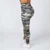 Muscle Nation Signature Full Length Scrunch Leggings - Green Camo Scrunch Bum