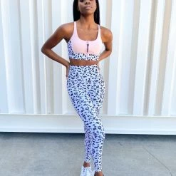 Muscle Nation Scrunch Bum Signature Full Length Scrunch Leggings - Snow Leopard