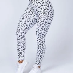 Muscle Nation Scrunch Bum Signature Full Length Scrunch Leggings - Snow Leopard