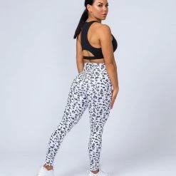 Muscle Nation Scrunch Bum Signature Full Length Scrunch Leggings - Snow Leopard