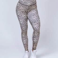 Muscle Nation Signature Full Length Scrunch Leggings - Yellow Leopard