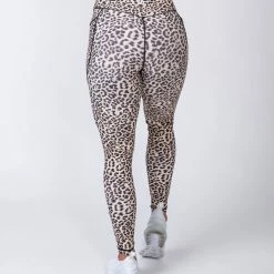 Muscle Nation Full Length Pocket Leggings - Yellow Leopard Womens