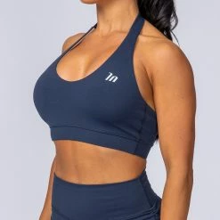 Muscle Nation Halter Bra - Navy