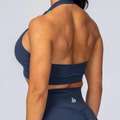 Muscle Nation Halter Bra - Navy