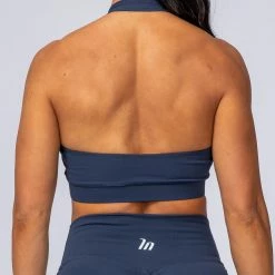 Muscle Nation Halter Bra - Navy