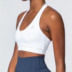 Muscle Nation 30% EOFY SALE Halter Bra - White