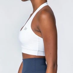 Muscle Nation 30% EOFY SALE Halter Bra - White