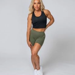 Muscle Nation Womens HBxMN Breeze Cropped Mesh Tank - Black