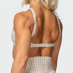 Muscle Nation Womens HBxMN Instinct Bralette - Houndstooth Print