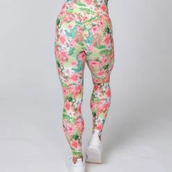 Muscle Nation Womens HBxMN Sweetheart Ankle Length Leggings - Tropical Floral