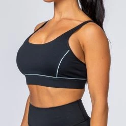 Muscle Nation HIIT Bra - Black With Blue Womens