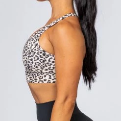Muscle Nation Womens HIIT Bra - Yellow Leopard