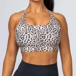 Muscle Nation Womens HIIT Bra - Yellow Leopard
