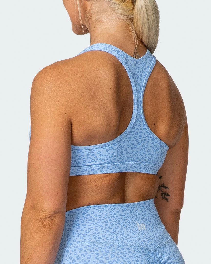 Deals 💯 Muscle Nation Flex Bra - Periwinkle Mini Cheetah Print 🎁 7 Muscle Nation Flex Bra - Periwinkle Mini Cheetah Print