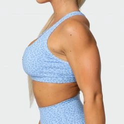 Deals 💯 Muscle Nation Flex Bra - Periwinkle Mini Cheetah Print 🎁 12 Muscle Nation Flex Bra - Periwinkle Mini Cheetah Print