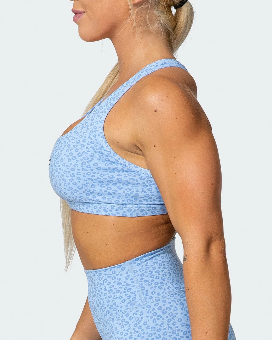 Deals 💯 Muscle Nation Flex Bra - Periwinkle Mini Cheetah Print 🎁 6 Muscle Nation Flex Bra - Periwinkle Mini Cheetah Print