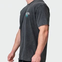 Flash Sale โจ Muscle Nation Mens MN Club Oversized Vintage Tee - Washed Black ๐ 12 Muscle Nation Mens MN Club Oversized Vintage Tee - Washed Black