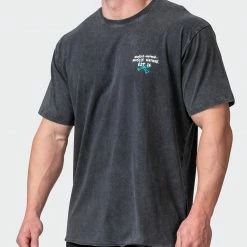 Flash Sale โจ Muscle Nation Mens MN Club Oversized Vintage Tee - Washed Black ๐ 11 Muscle Nation Mens MN Club Oversized Vintage Tee - Washed Black