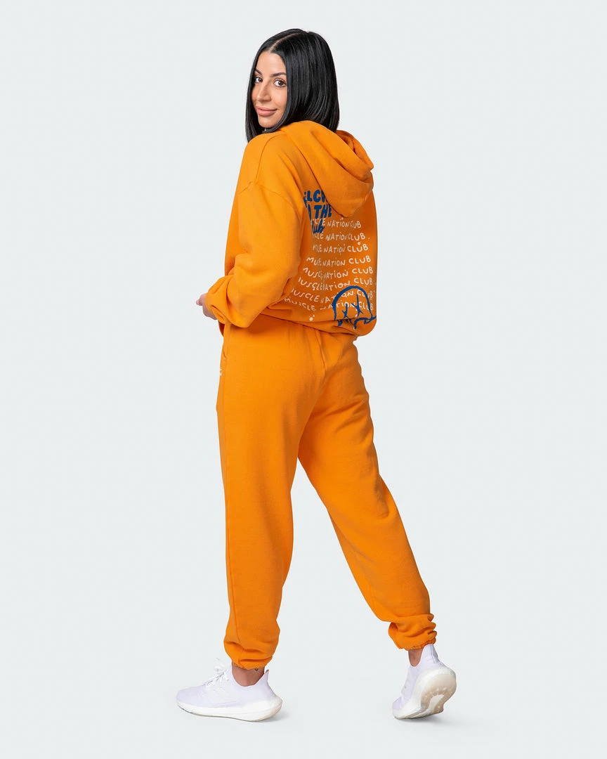 New ๐ Muscle Nation ๐ฉ Womens MN Squad Oversized Vintage Hoodie - Washed Fireball โจ 9 Muscle Nation Womens MN Squad Oversized Vintage Hoodie - Washed Fireball