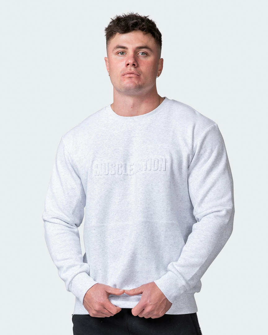Flash Sale ๐งจ Muscle Nation Welcome To The Club Mens Lounge Jumper - White Marl ๐ฏ 3 Muscle Nation Welcome To The Club Mens Lounge Jumper - White Marl