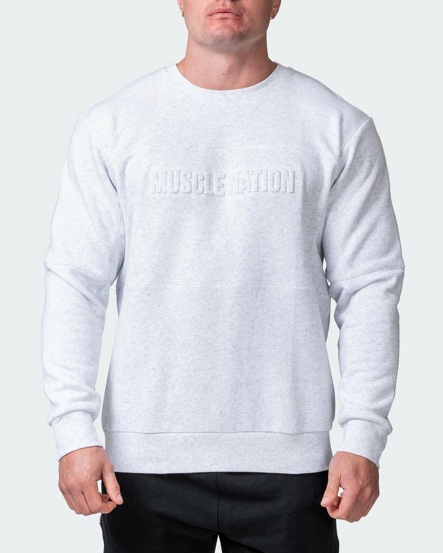 Flash Sale ๐งจ Muscle Nation Welcome To The Club Mens Lounge Jumper - White Marl ๐ฏ 4 Muscle Nation Welcome To The Club Mens Lounge Jumper - White Marl
