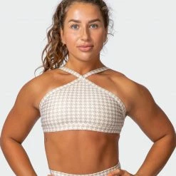 Muscle Nation Instinct Bralette - Houndstooth Print 30% EOFY SALE