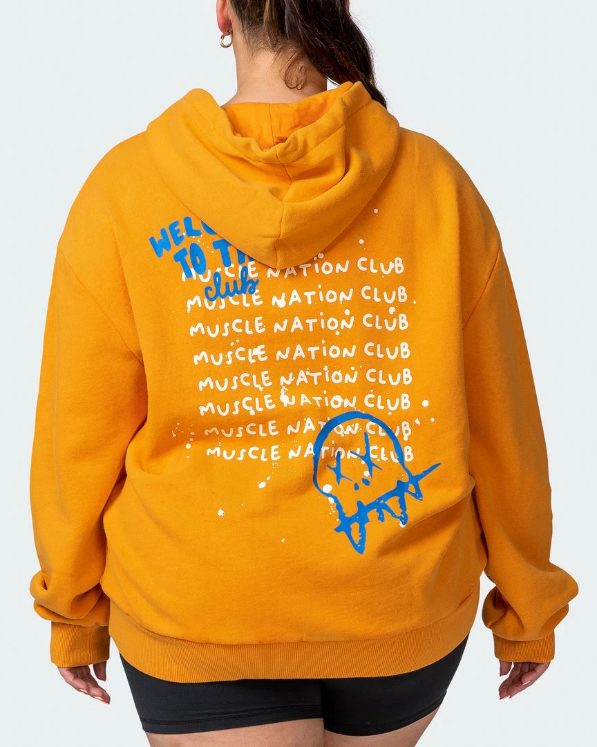 New ๐ Muscle Nation ๐ฉ Womens MN Squad Oversized Vintage Hoodie - Washed Fireball โจ 8 Muscle Nation Womens MN Squad Oversized Vintage Hoodie - Washed Fireball