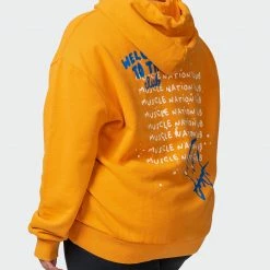 New ๐ Muscle Nation ๐ฉ Womens MN Squad Oversized Vintage Hoodie - Washed Fireball โจ 14 Muscle Nation Womens MN Squad Oversized Vintage Hoodie - Washed Fireball