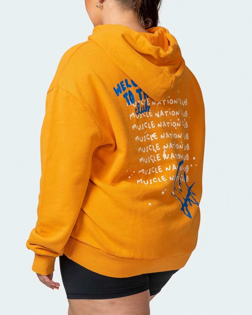 New ๐ Muscle Nation ๐ฉ Womens MN Squad Oversized Vintage Hoodie - Washed Fireball โจ 7 Muscle Nation Womens MN Squad Oversized Vintage Hoodie - Washed Fireball