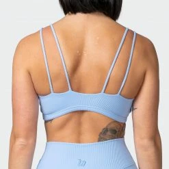 Muscle Nation Welcome To The Club All Day Rib Bralette - Periwinkle