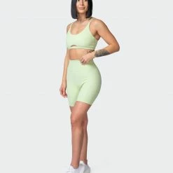 Muscle Nation Zero Rise Rib Bike Shorts - Minty Welcome To The Club