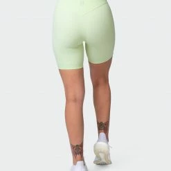 Muscle Nation Zero Rise Rib Bike Shorts - Minty Welcome To The Club