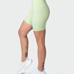 Muscle Nation Zero Rise Rib Bike Shorts - Minty Welcome To The Club