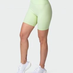 Muscle Nation Zero Rise Rib Bike Shorts - Minty Welcome To The Club