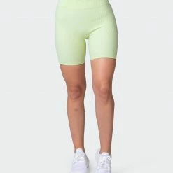Muscle Nation Zero Rise Rib Bike Shorts - Minty Welcome To The Club